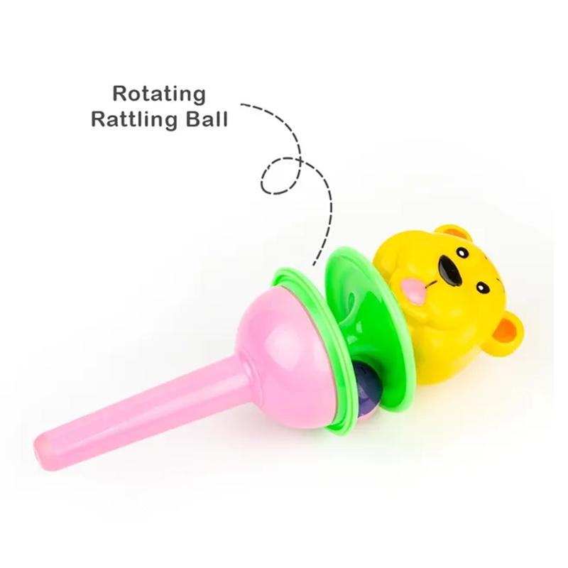 Cute dog Lolly Pop Rattle(Pink yellow)
