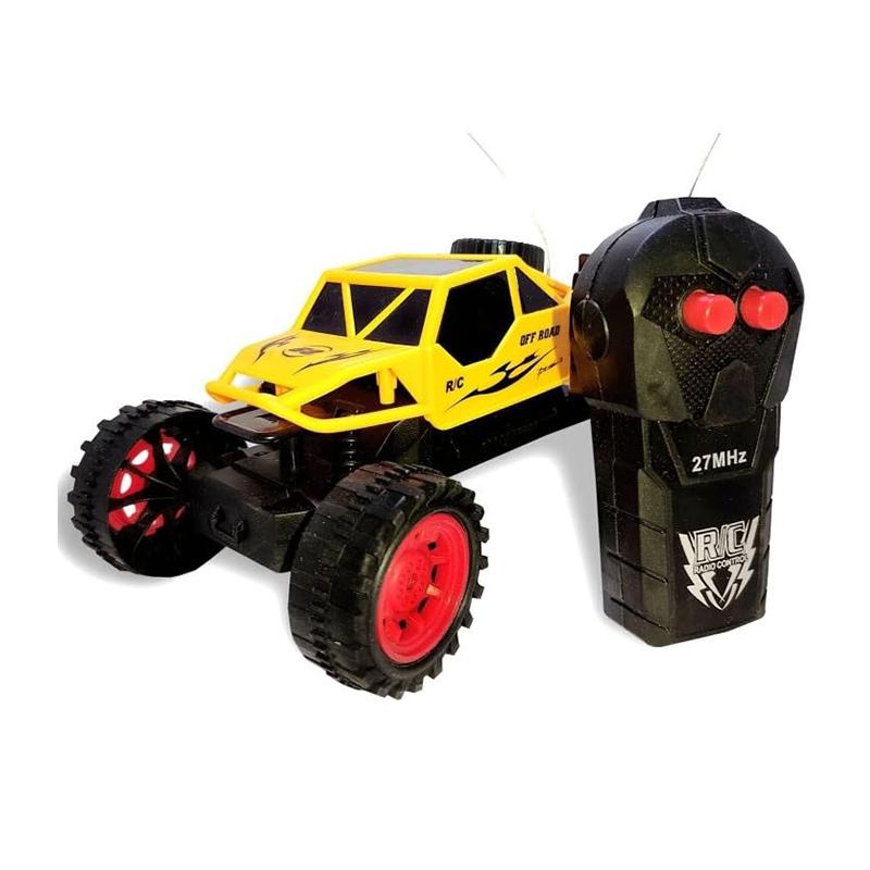Remote Control Rock Crawler Car Toy -Plastic Body-Off Road Truck (Yellow)