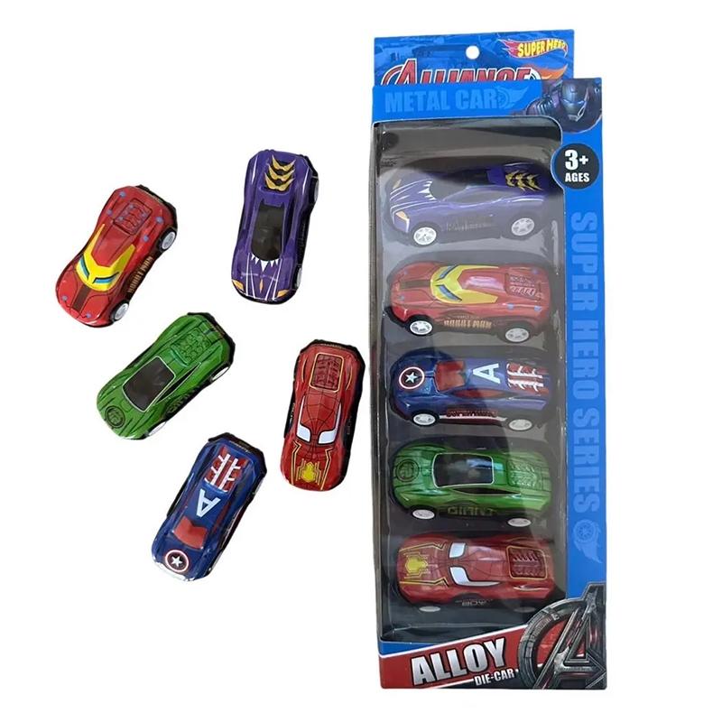 Alloy Metal Die cast Avenger racing car set of 5