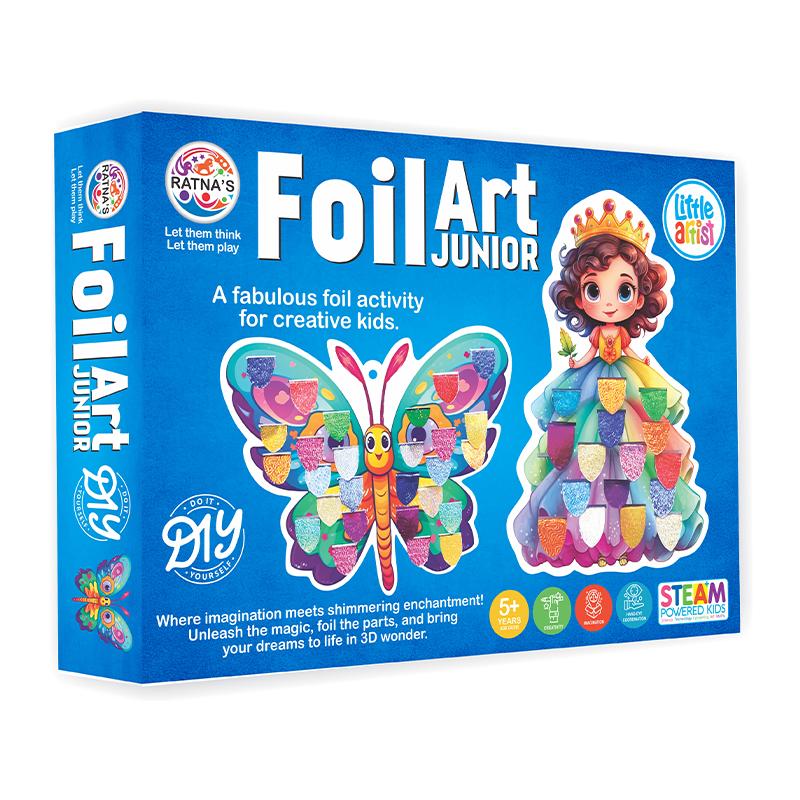 Ratnas Foil Art Junior DIY Creative Foil Craft Activity Kit for Kids