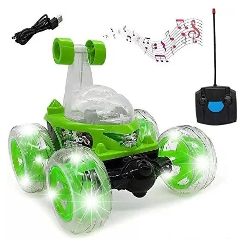 Ben 10 360 Stunt Rotating Remote Control Car (Green)