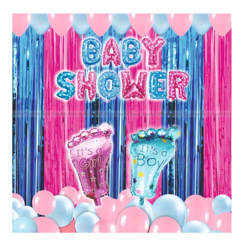Baby Shower Kit with Foot foil balloons
