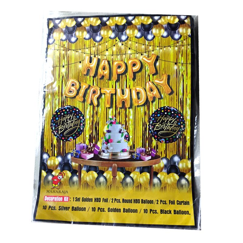 Happy Birthday Decoration Kit set Golden