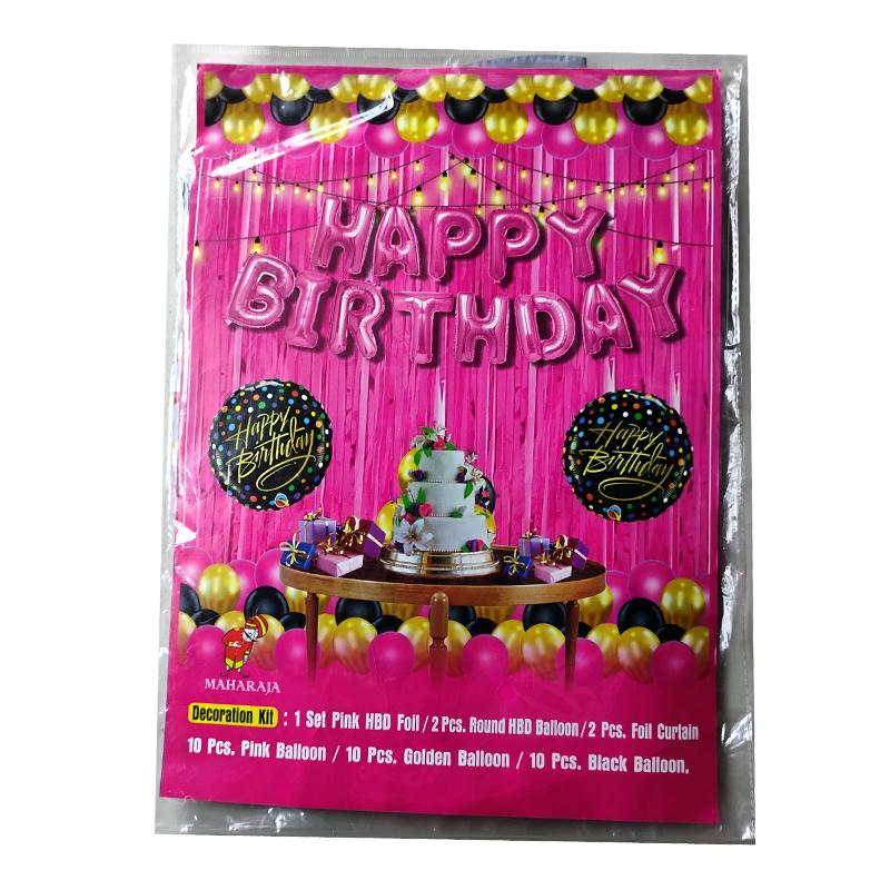 Happy Birthday Decoration Kit set Pink