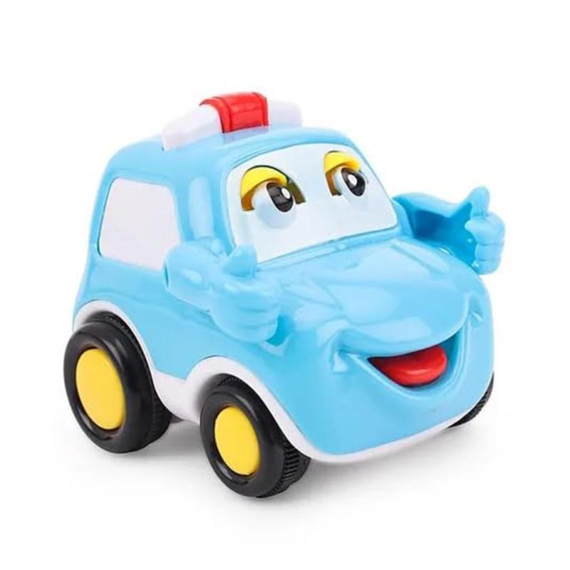 Smile Car Toy Push & Go Car Toy for Kids (White)