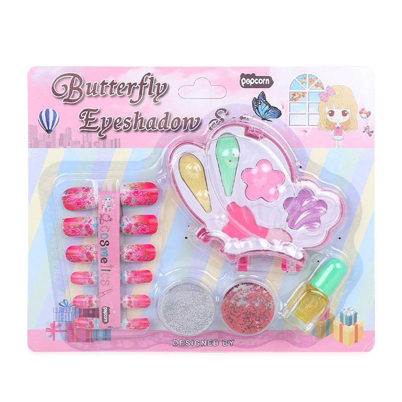 Popcorn Butterfly eyeshadow nail art kit | Art & Craft Kit for Kids | DIY Creative Activity Set | Art & Craft