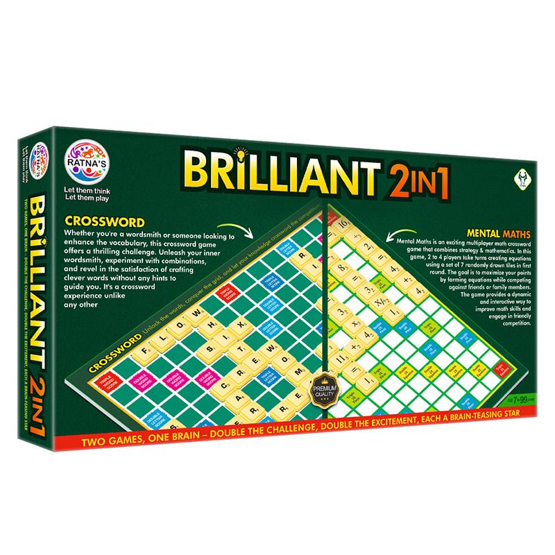 Ratnas Brilliant 2 In 1 | Board Game for Kids & Family | Strategy Fun Indoor Game | Board Games