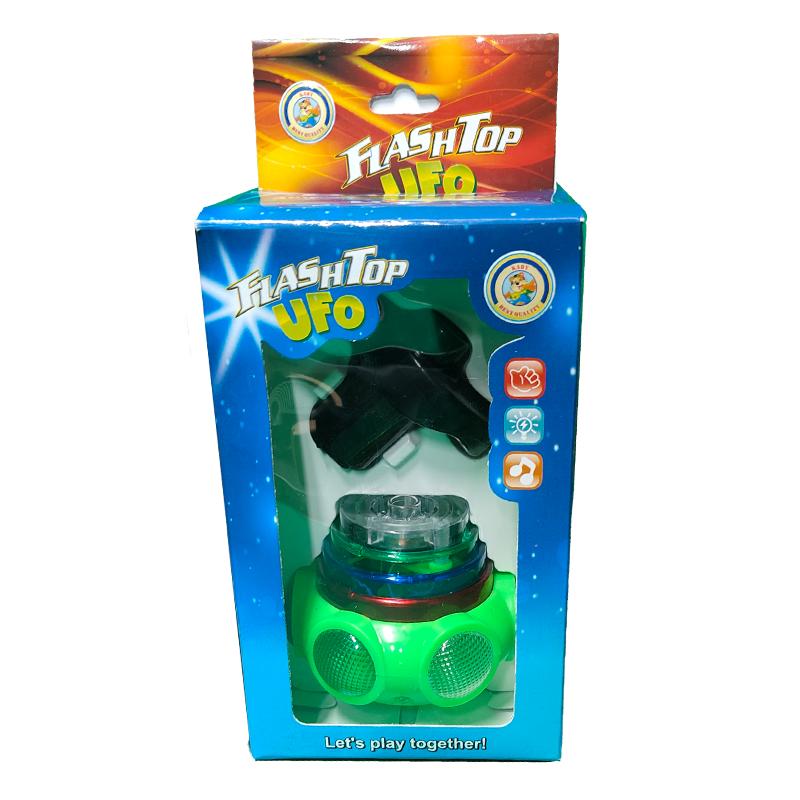 KABY Flashtop UFO (Green) | Musical Toy for Kids | Battery Operated Sound & Light Toy | Musical Toys