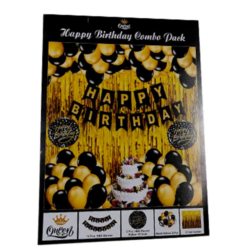 Small size Happy birthday combo pack (Golden)