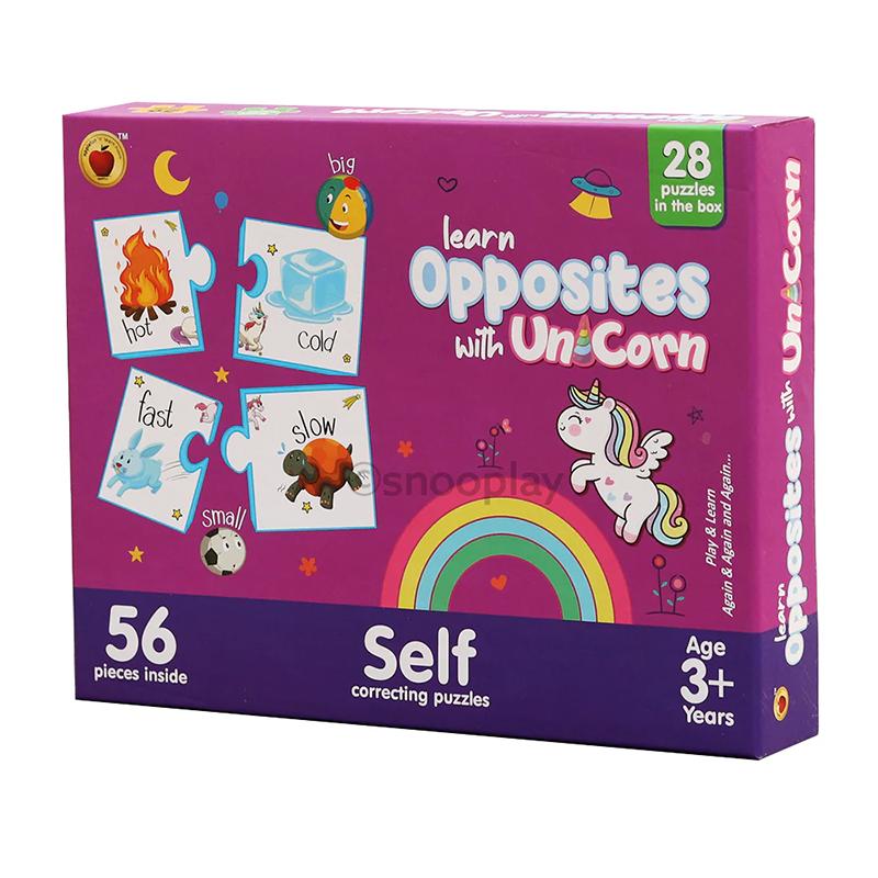Applefun Apple Fun Learn Opposites with Unicorn Puzzle | Puzzle for Kids | Brain Development Jigsaw Puzzle | Puzzles