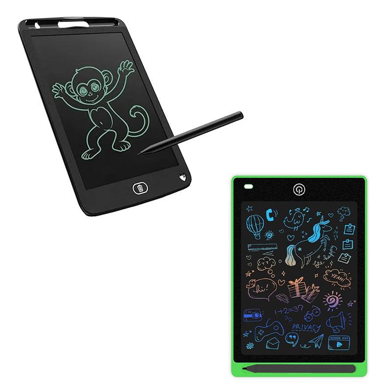 12 Inch LCD Panel Colorful Writing Tablet (Black and Green) pack of 2