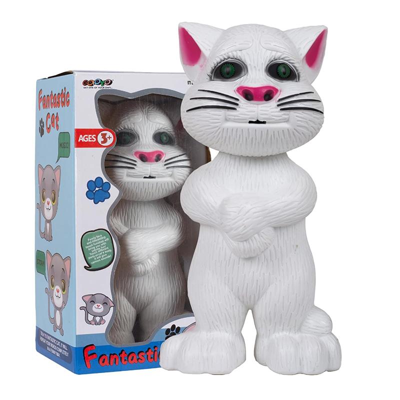 Talking Cat Toy for Kids (White)