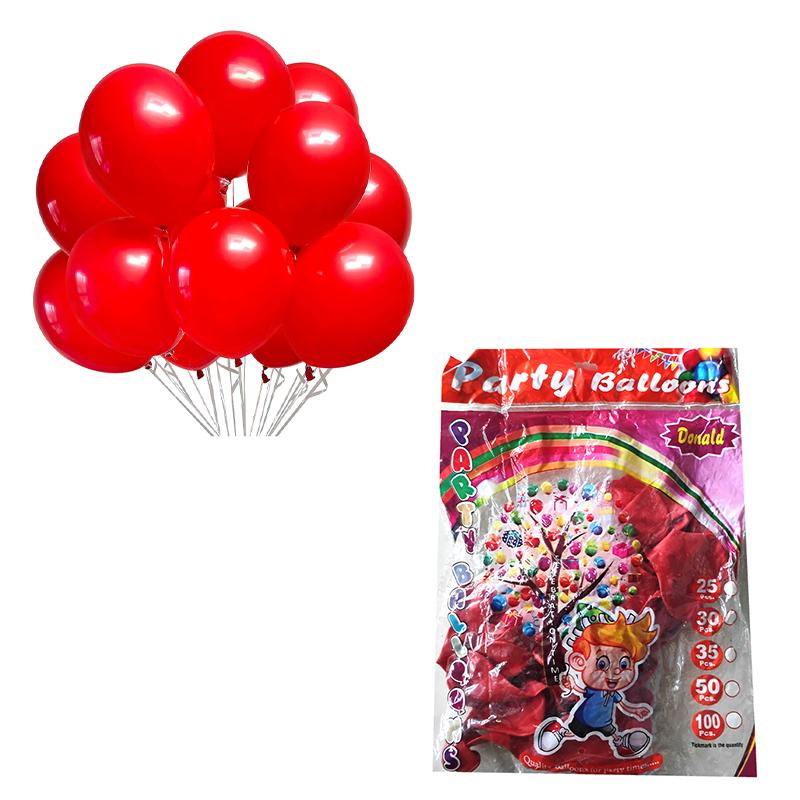 Red Metallic Balloons | Party Balloon Set | Birthday Decoration Balloon Pack | Party Balloons