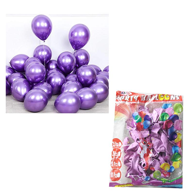 Rubber Purple Plain Balloon | Party Balloon Set | Birthday Decoration Balloon Pack | Party Balloons