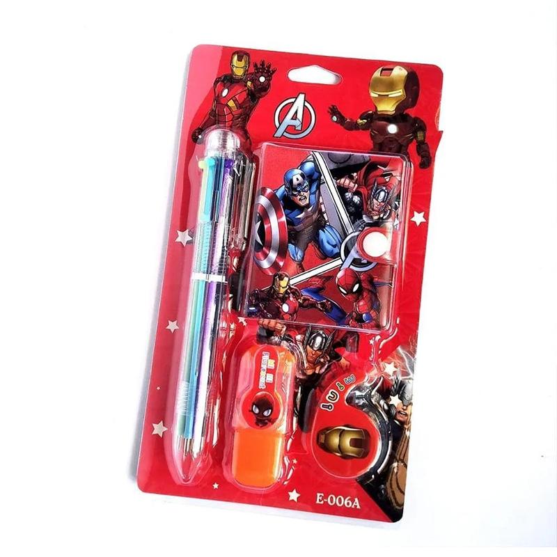 Mini Avenger stationery set - Red | School Accessory for Students | Kids School Stationery Accessory | School Accessories