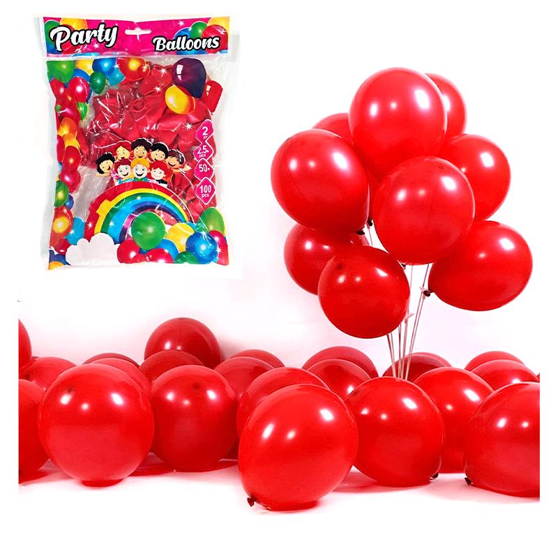 Fancy Red Balloon Pack of 48 | Party Balloon Set | Birthday Decoration Balloon Pack | Party Balloons