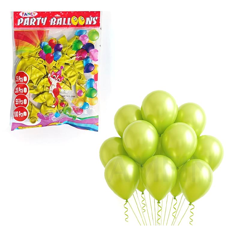 Fancy Parrot Green Color Balloons (Pack of 48) | Party Balloon Set | Birthday Decoration Balloon Pack | Party Balloons