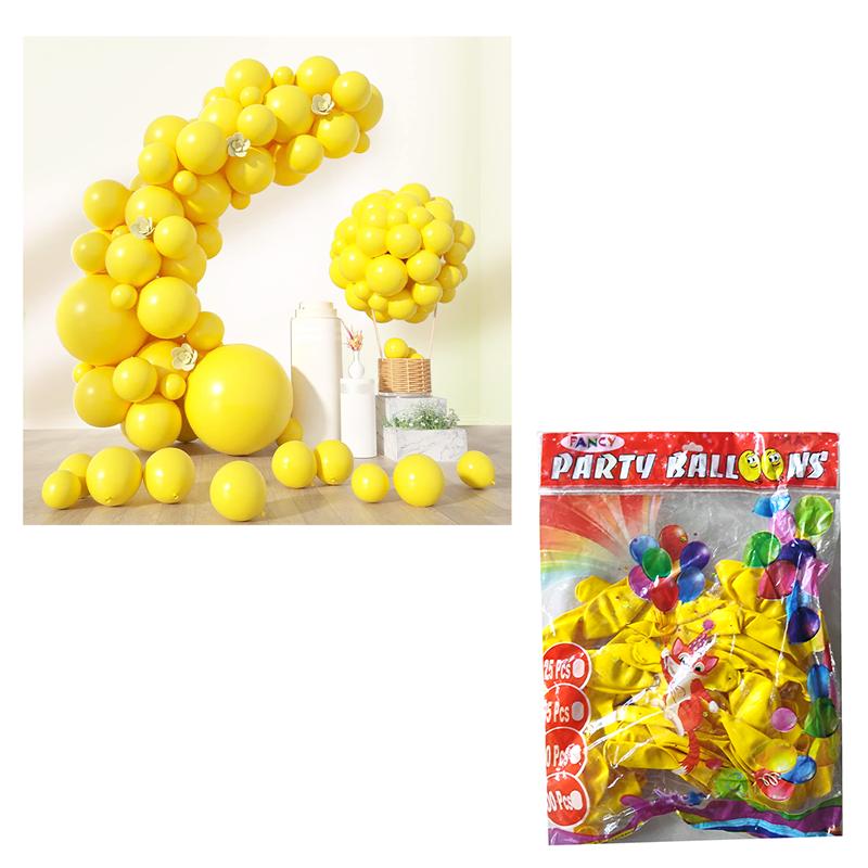 Fancy Yellow Latex Balloon | Party Balloon Set | Birthday Decoration Balloon Pack | Party Balloons
