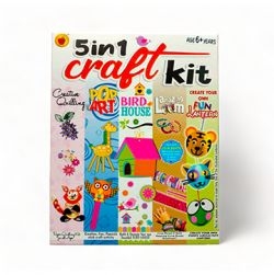 5in1 Craft Kit,Creative Quilling, Pop Art, Bird House, Amazing Loom, Fun Lantern