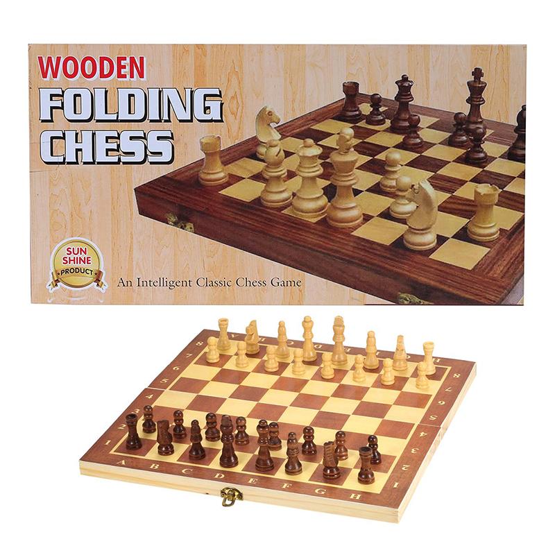 Wooden Folding Chess Set