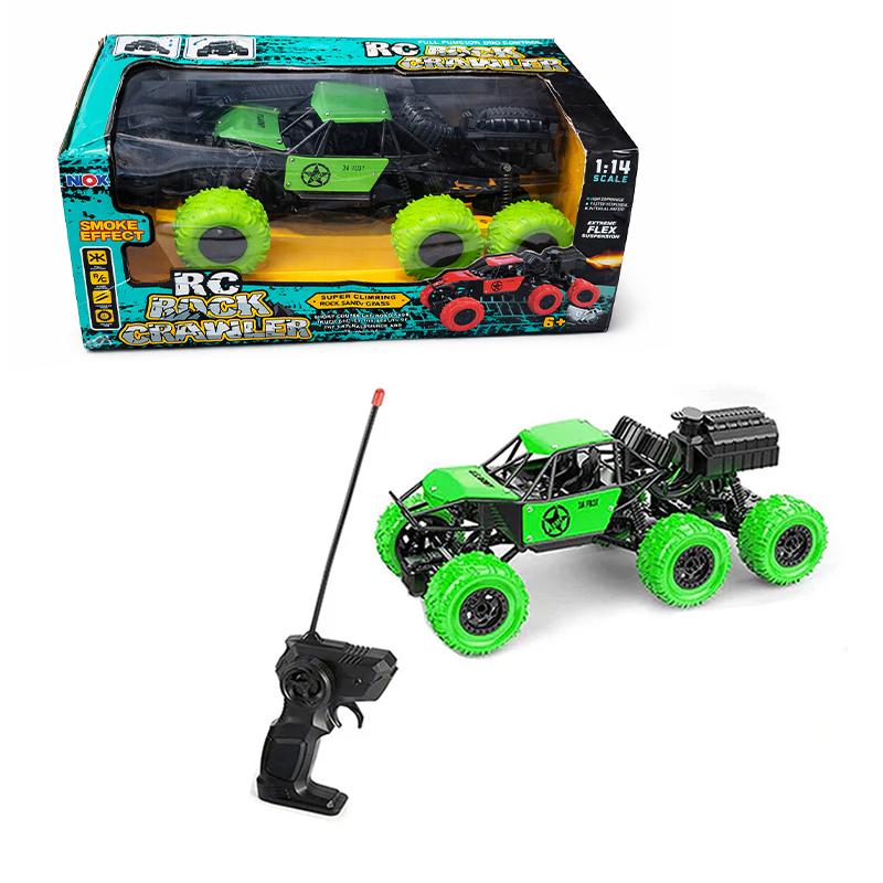 Rock Crawler Car 6 Wheel Racing High Speed Monster - Blue | Remote Control Toy for Kids | RC Rechargeable Battery Operated Toy | RC Toys