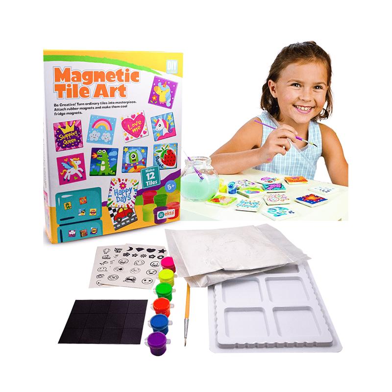 Ekta Magnetic Tile Art | Art & Craft Kit for Kids | DIY Creative Activity Set | Art & Craft