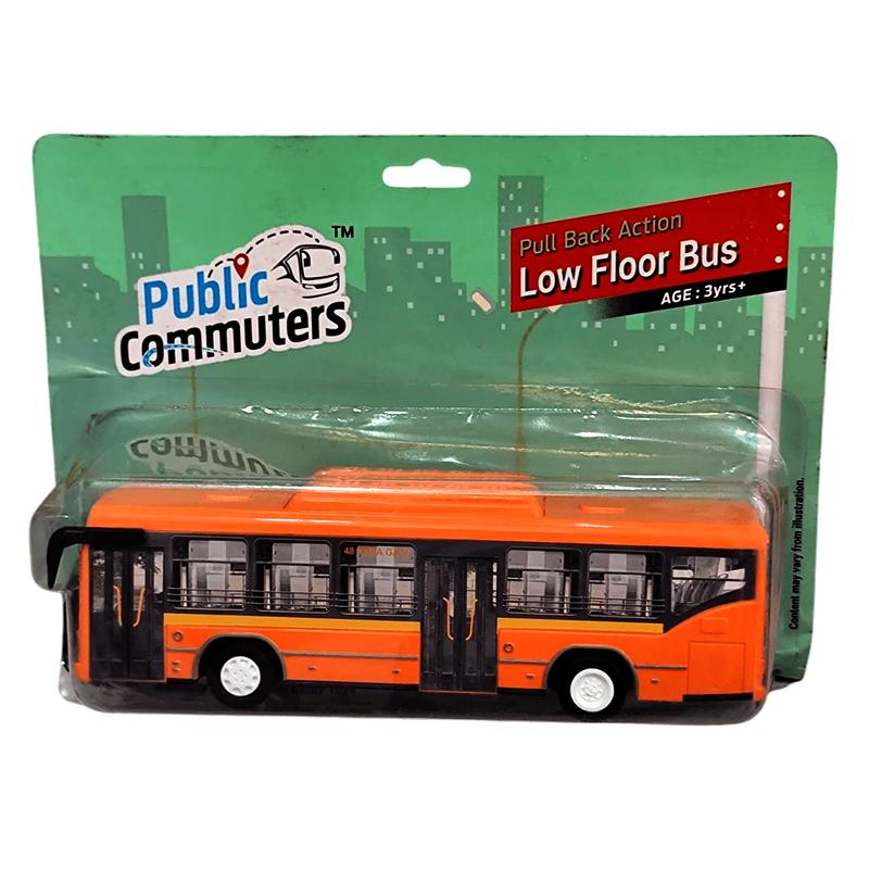 Centy toys Low Floor Bus Pullback Action (Orange) | Toy Car for Kids | Pull Back Diecast Race Car Toy | Toy Cars