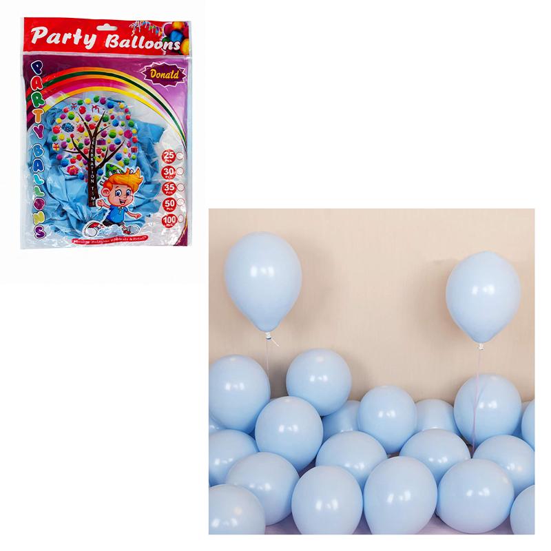 Donald Pastel Blue Birthday Party Balloons (48 balloon) (Sky blue) | Party Balloon Set | Birthday Decoration Balloon Pack | Party Balloons