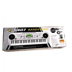 Bigfun 54-Key Bandstand Electronic Keyboard with LED Display and Stereo (Silver)