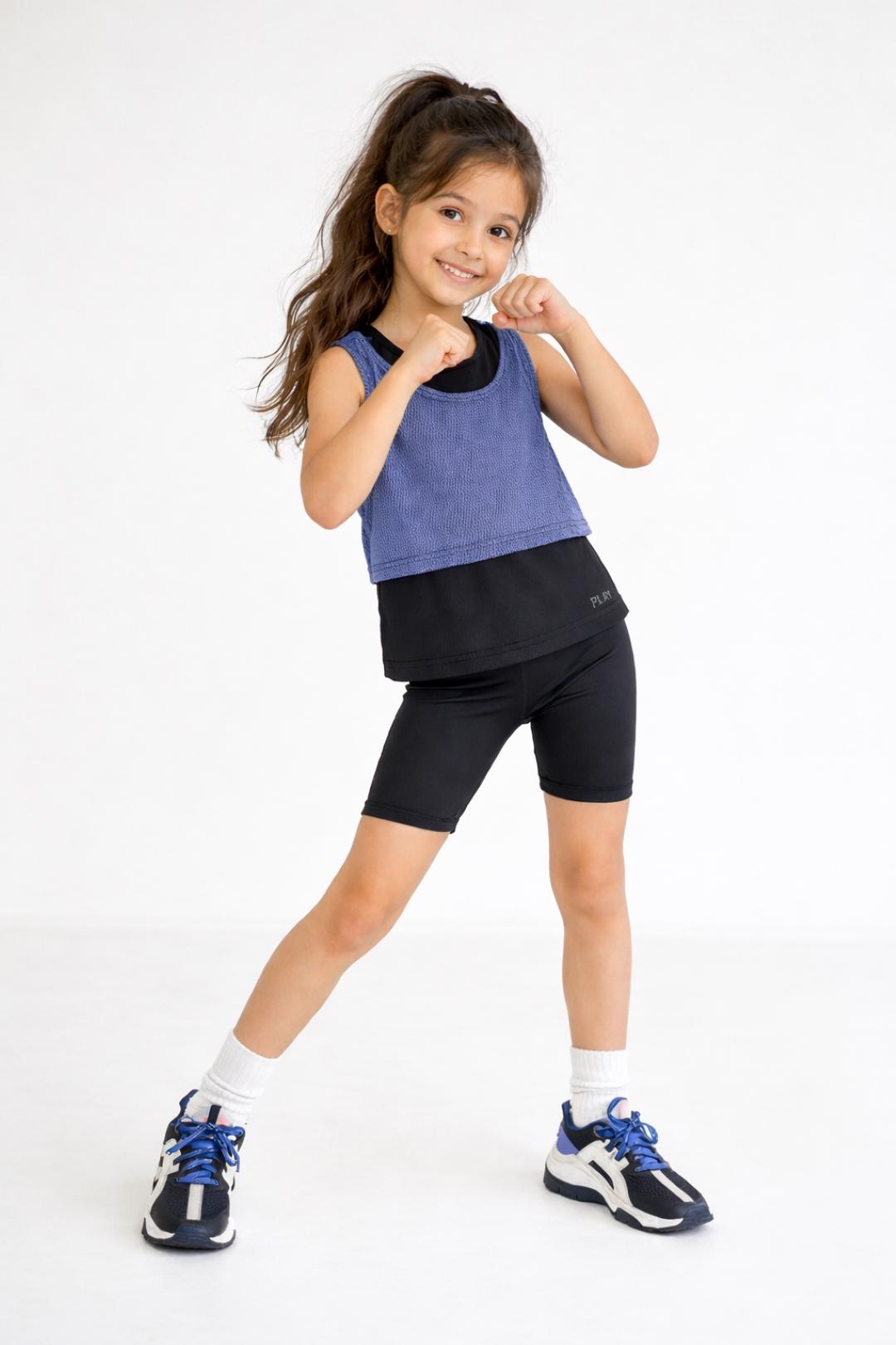 TALES & STORIES Girls Round Neck Sleeveless Regular Fit T-shirt