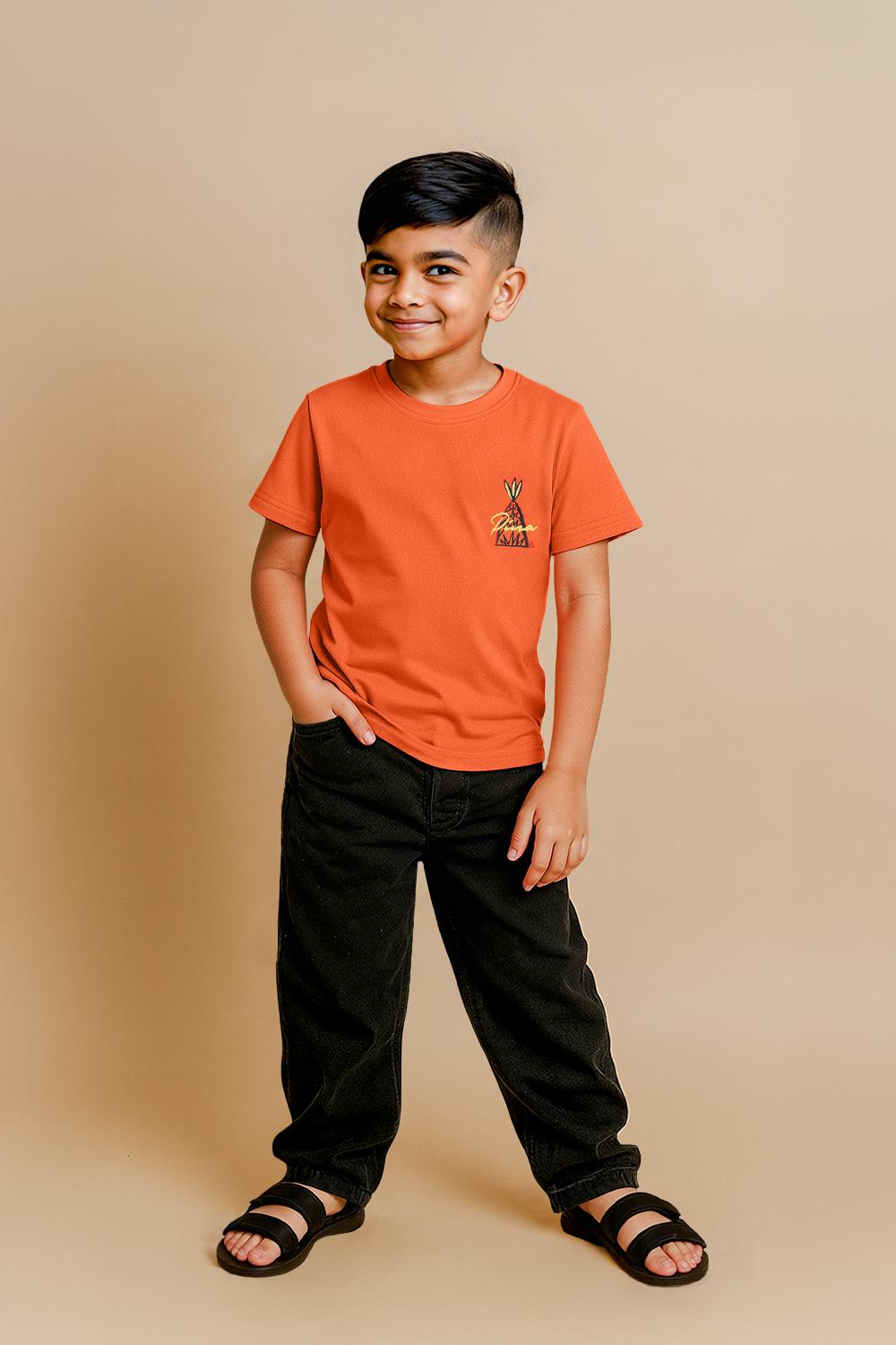 TALES & STORIES Boys Orange Tshirts