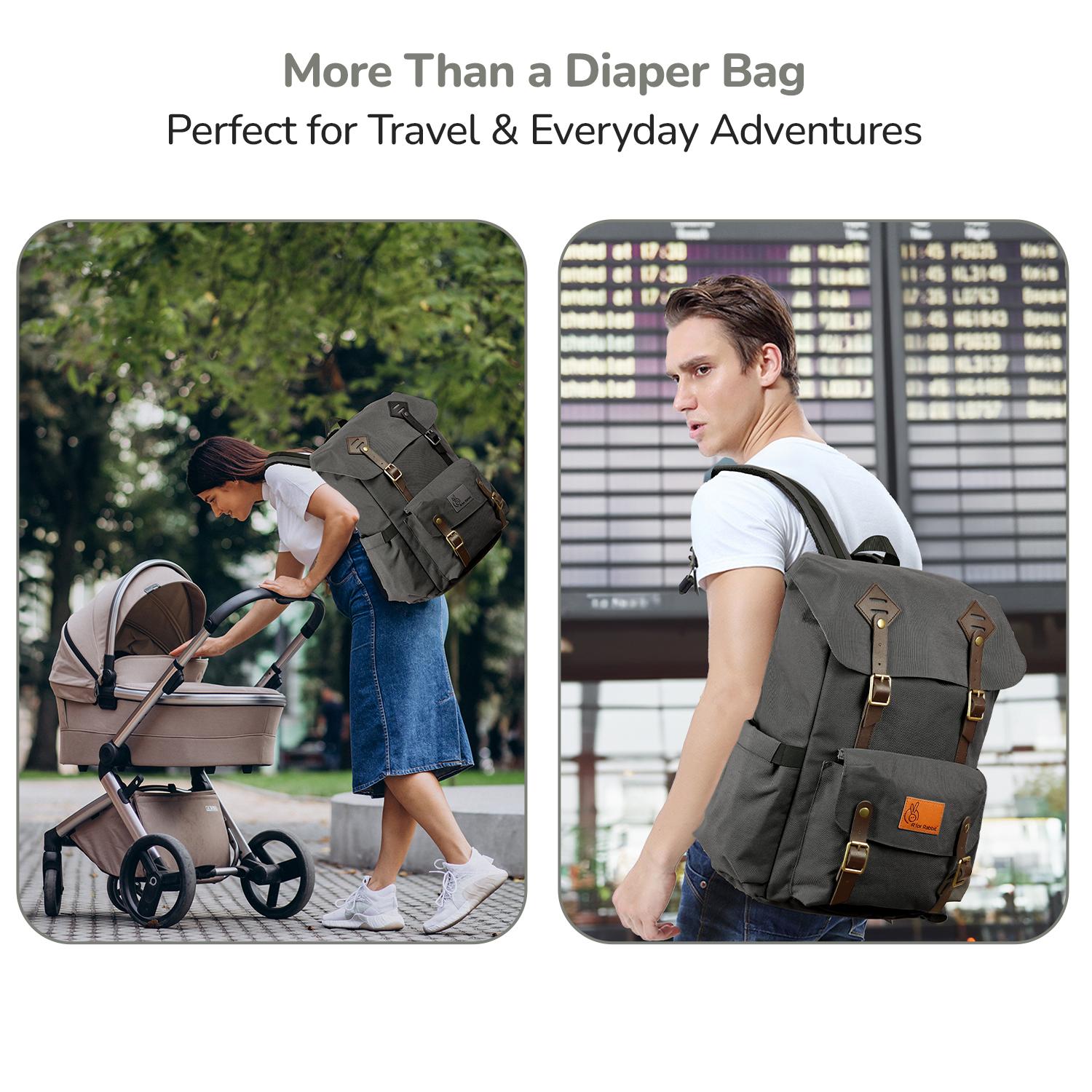 R for Rabbit Caramello Sportz Diaper Bags for Mother, Multipurpose & Large Capacity Stylish Maternity Diaper Backpack for Mom (Graphite Grey)