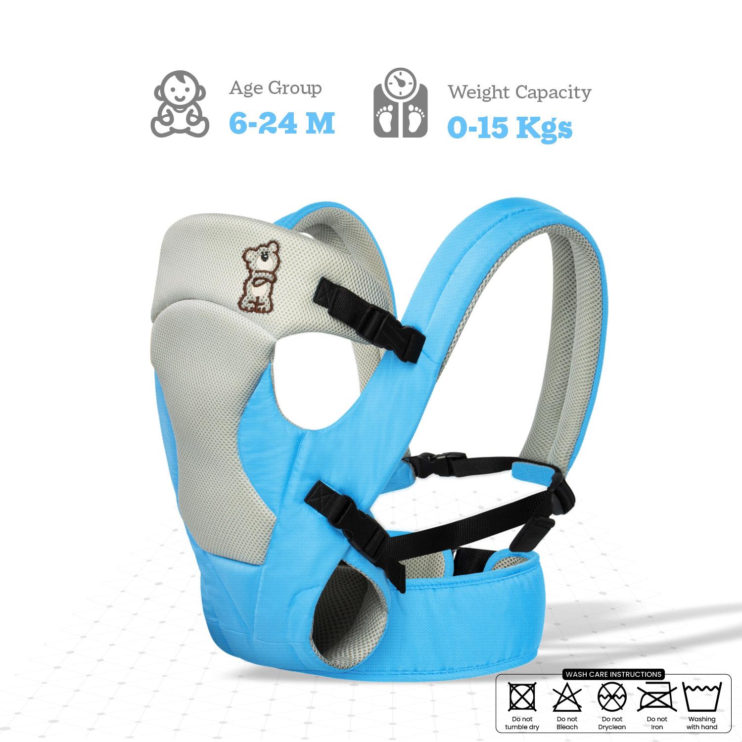 R for Rabbit Cuddle Snuggle Comfortable Baby Carrier for New Born Baby from 3 Months to 2 Years Baby (Blue Grey)