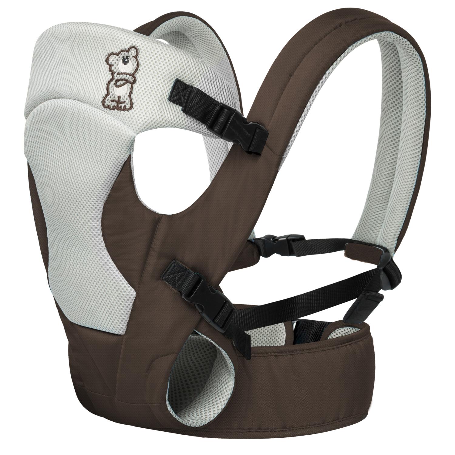 R for Rabbit Cuddle Snuggle New Baby Carriers Cum Kangaroo Bag, Ergonomic Baby Carrier with 3 Carry Position, Adjustable Hip Seat Belt for for 6 to 24 Months Kids, Max Weight up to 15 Kg (Brown Grey)