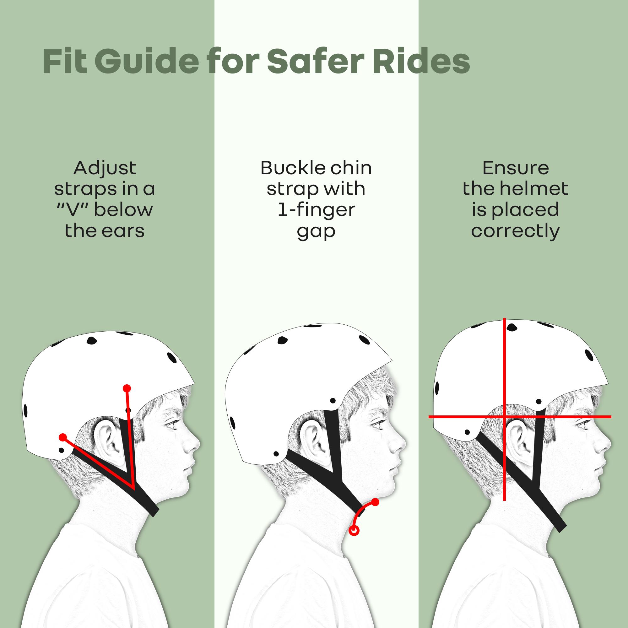 R for Rabbit Safe Play Helmet for Kids, Safety Certified, Adjustable Straps Lightweight Baby Head Protector Helmet for Skating, Cycling, Scooter ABS & EPS Material Age 5-13 Years Babies (Green)
