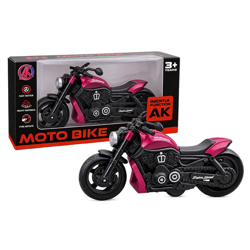 SHAKTISM Kids Motorcycle Model for Boys 1:12, Toy Motorcycle - Pull Back Motor Toy, Pull Back Motorcycle Toys Gift for Boy Girl (Bike-Pink)