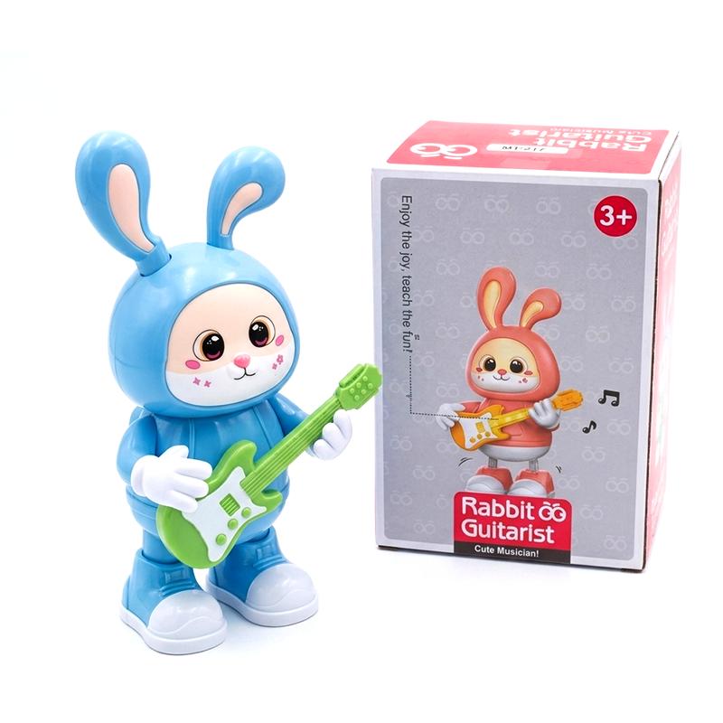 Dancing & Musical Rabbit Guitarist with Music Flashing Lights Play Music and Dancing Action Fun Toys | Color As Per Availability | Pack of 1