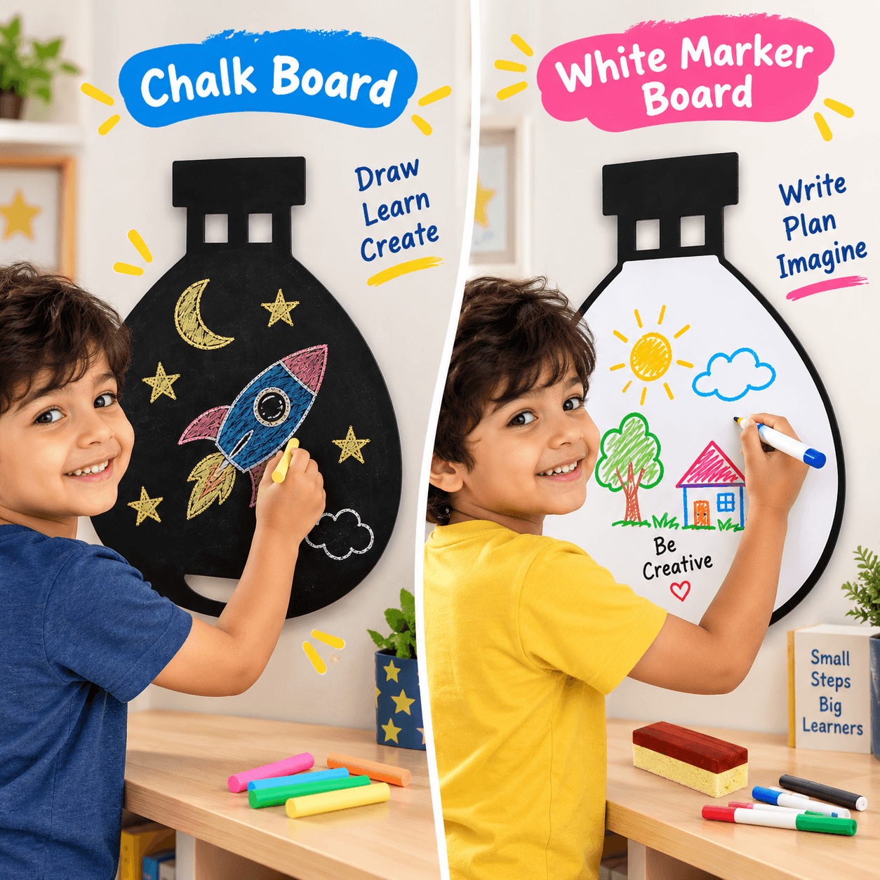 Ilearnngrow Hot Air Balloon Black Board