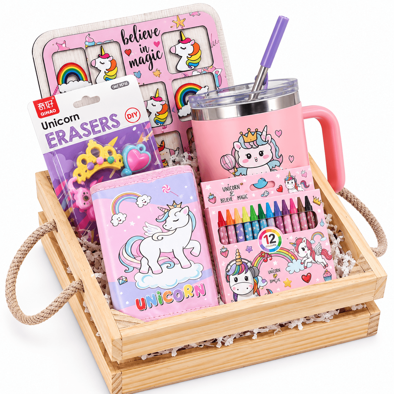 Ilearnngrow Unicorn Wooden Hamper