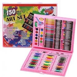 150 piece art kit pink