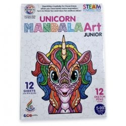 Mandala Art Junior Unicorn The Coloring Kit with 12 Sheets & 12 Sketch PENS